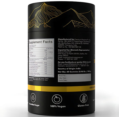 Be Bodywise Pure Himalayan Shilajit Gummies Gold I Lab Tested I No Added Sugar I Ashwagandha, Gokshura| Fulvic Acid & 85+ Trace Minerals I for Men, Women I Non-GMO I 100% Natural & Organic I 60 Gummy